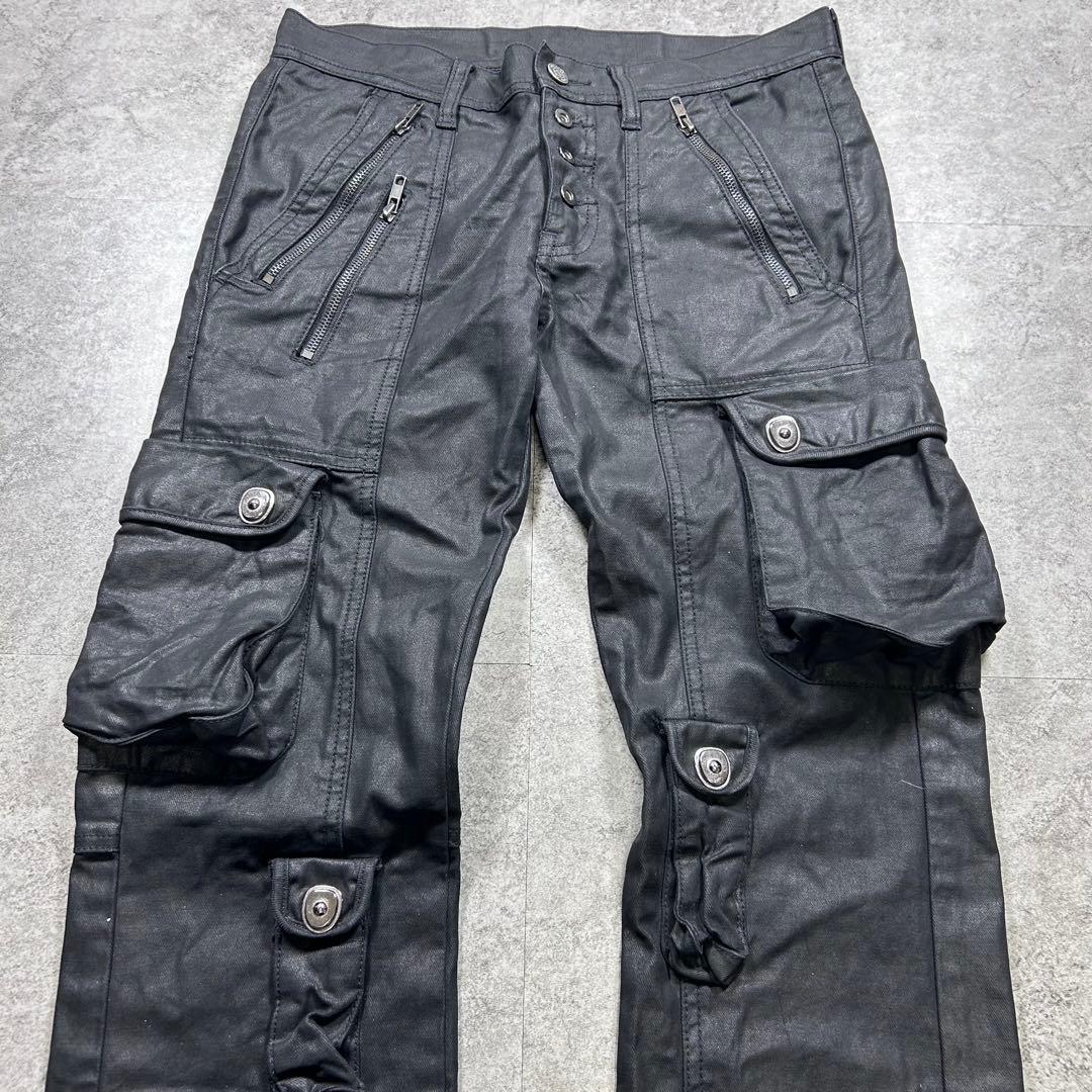 希少【トルネードマート】コーティング ギミックカーゴパンツ/Y2K
