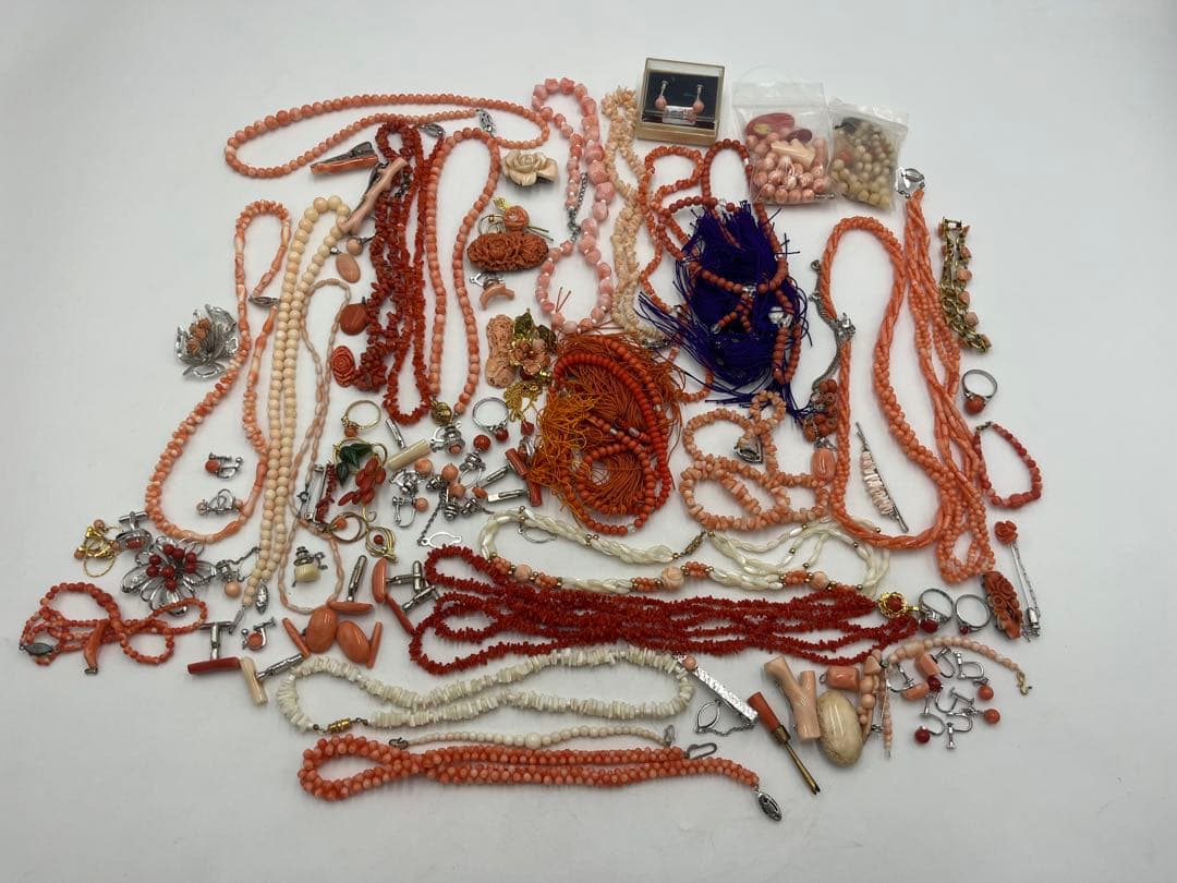 珊瑚　赤珊瑚　アクセサリー　大量　約860g 楽天市場】赤珊瑚 ネックレス サンゴ さんご 枝 大ヤタラ 天然石