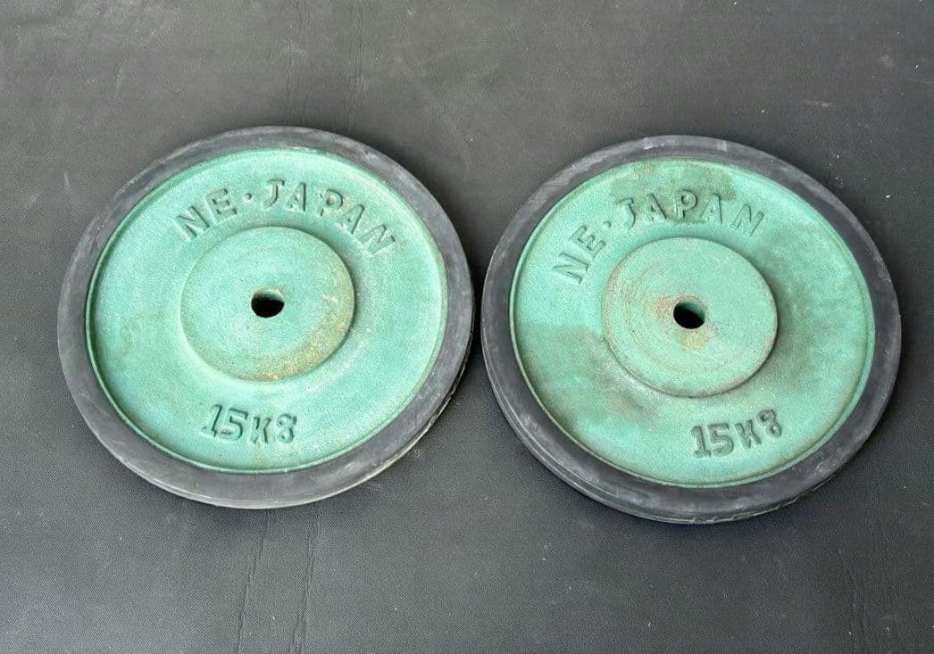 N.E japan15kg×2 鉄製 ダンベルプレート 日本製 N.E japan15kg×2 鉄製 ダンベルプレート 日本製 NE・JAPAN ダンベル