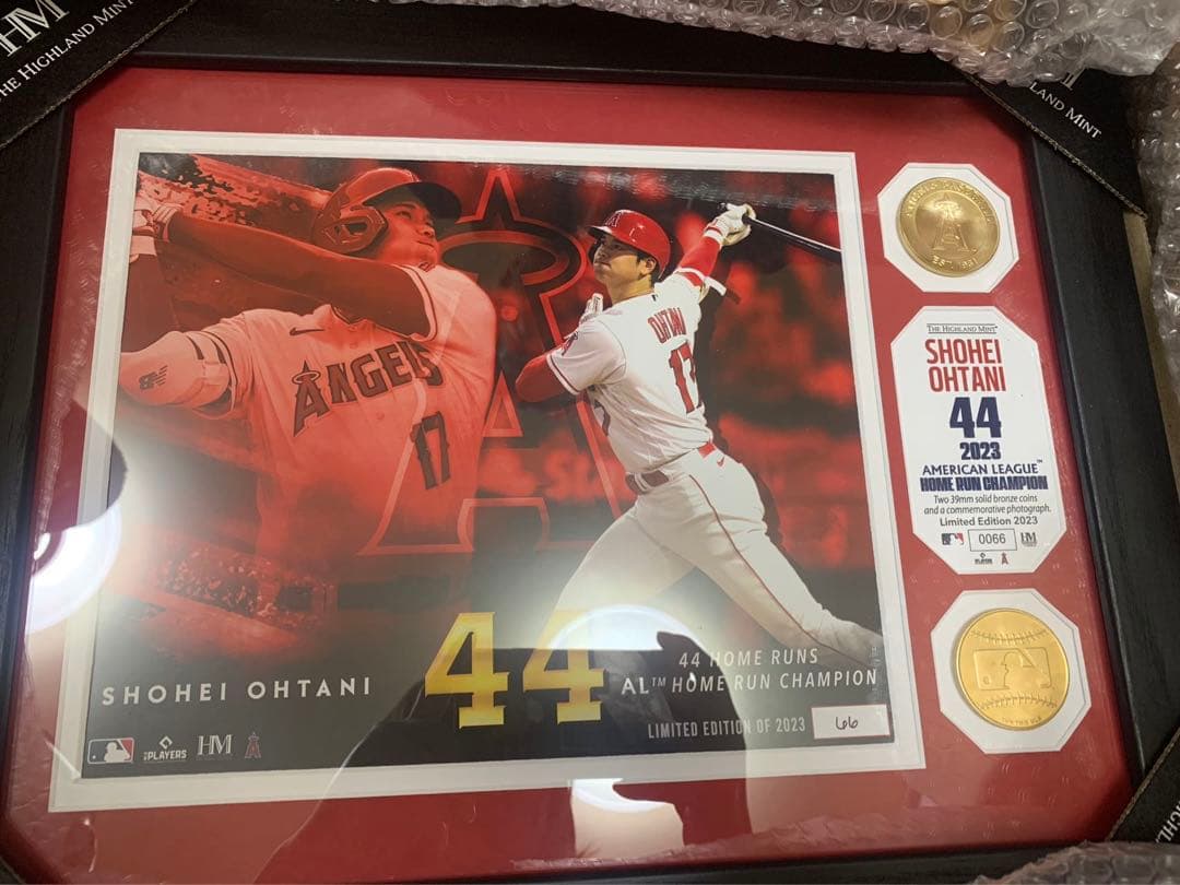 エンゼルス 大谷翔平選手 2023 AL HR王獲得記念ダブルフォトミント エンゼルス 大谷翔平選手 2023 AL HR王獲得記念グッズ発売！|グッズ