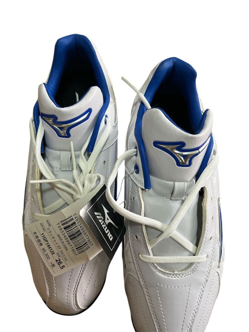 Mizuno スパイクシューズ 26.5cm ホワイト/ブルー