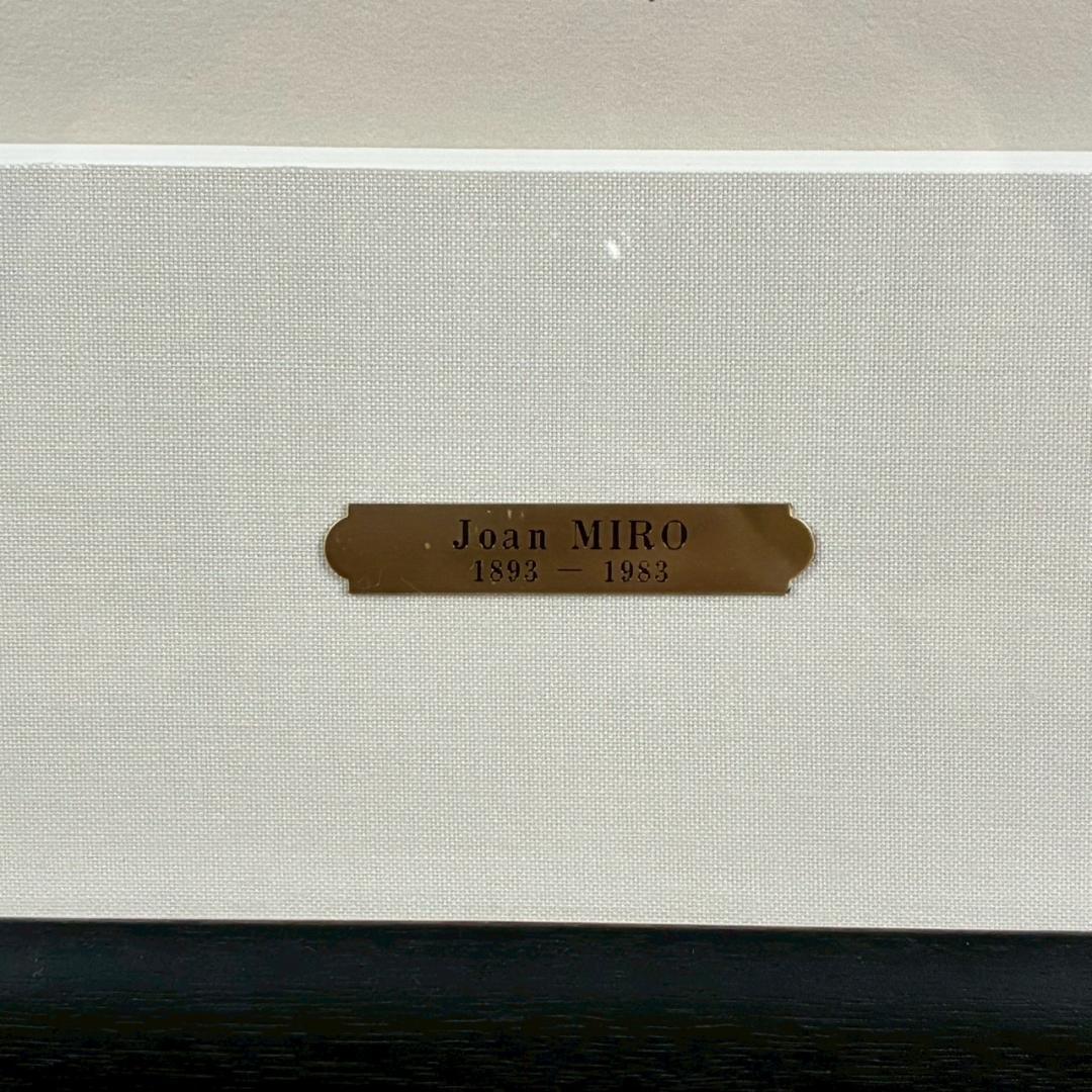 美品 ジョアン・ミロ「ミロの庭園に～」リトグラフ 抽象画 額装 シュル