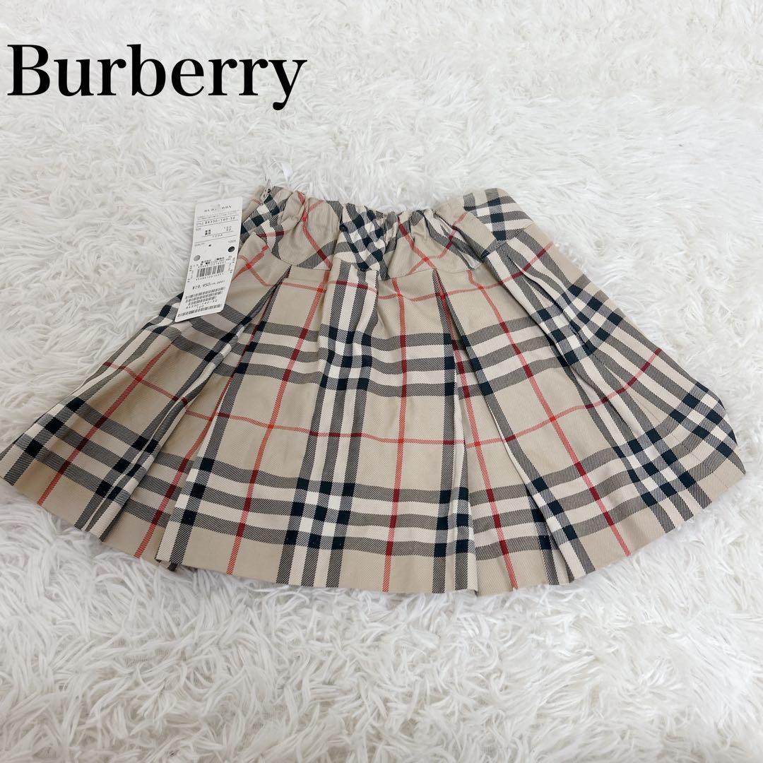 【新品未使用タグ付】バーバリー　スカート　120A ノバチェック バーバリー ブルーレーベルBURBERRY BLUE LABEL ノバチェックニット