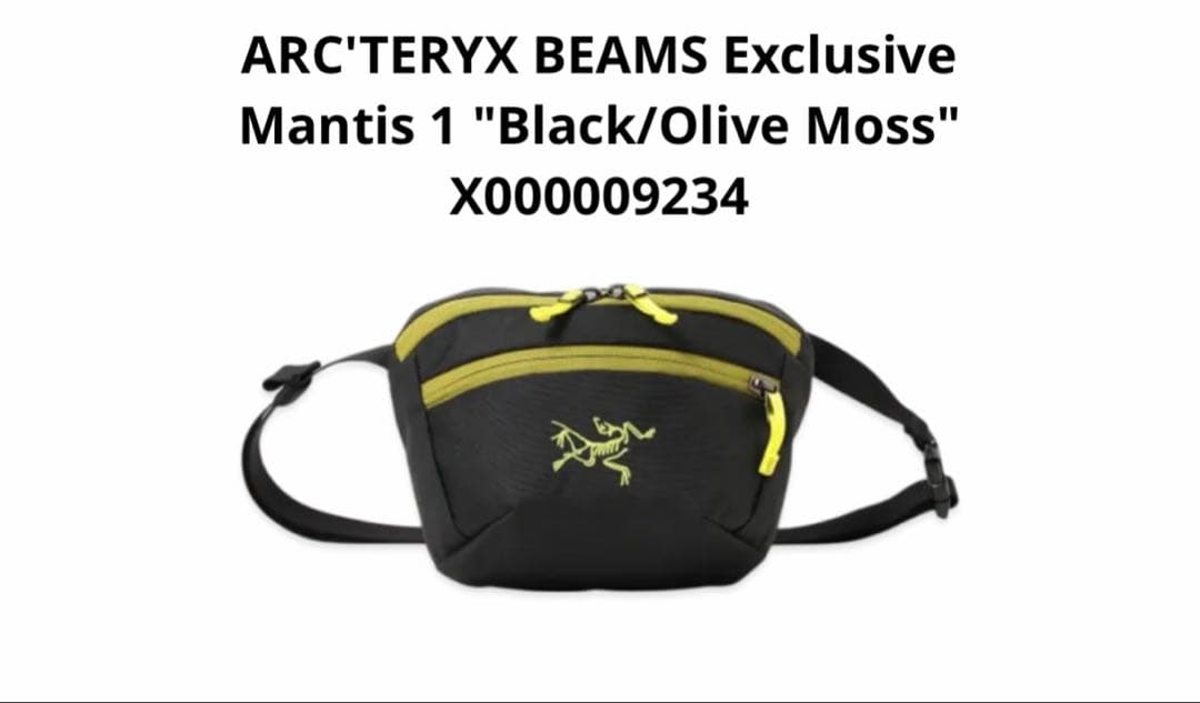 バッグ ARC'TERYX BEAMS Exclusive Mantis 1 楽天市場】BEAMS 【EXCLUSIVE】ARC'TERYX / Mantis1 ビームス メン