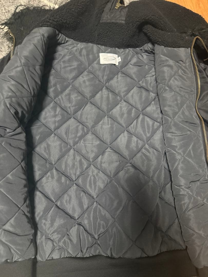 Y2K N2B OPIUM 短丈 フライト ボンバージャケット ファーフード47