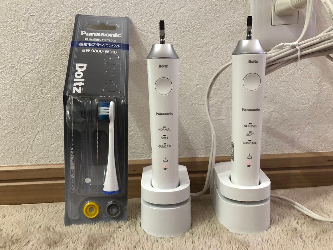 Panasonic EW-DL57-W電動歯ブラシ本体 2台 Panasonic EW-DL57-W電動歯ブラシ本体 2台 Panasonic EW-DL57-W電動