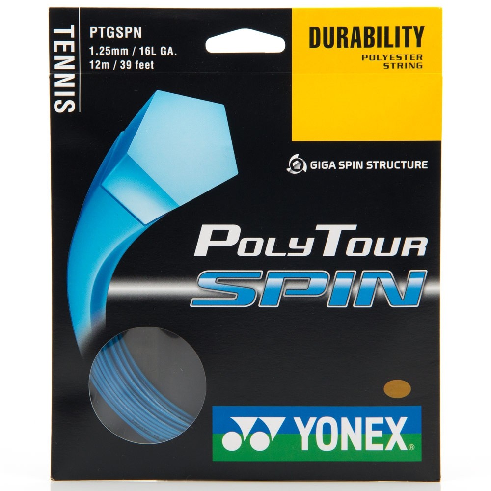 Corda Yonex PolyTour Spin 16L 1.25mm Azul - Pró Spin