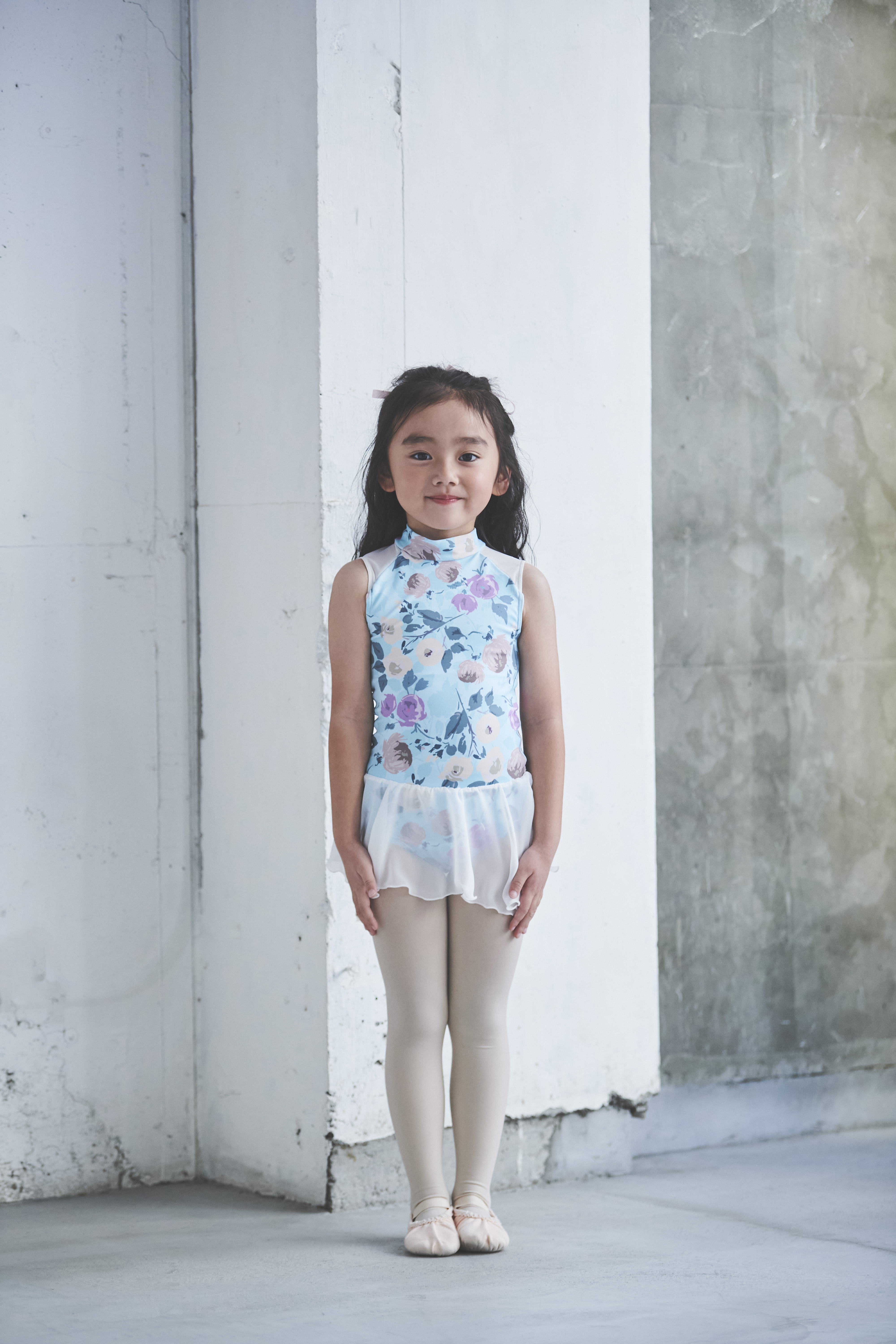 stina / type N back ribbon / Sparkle flower mint / kids / girl